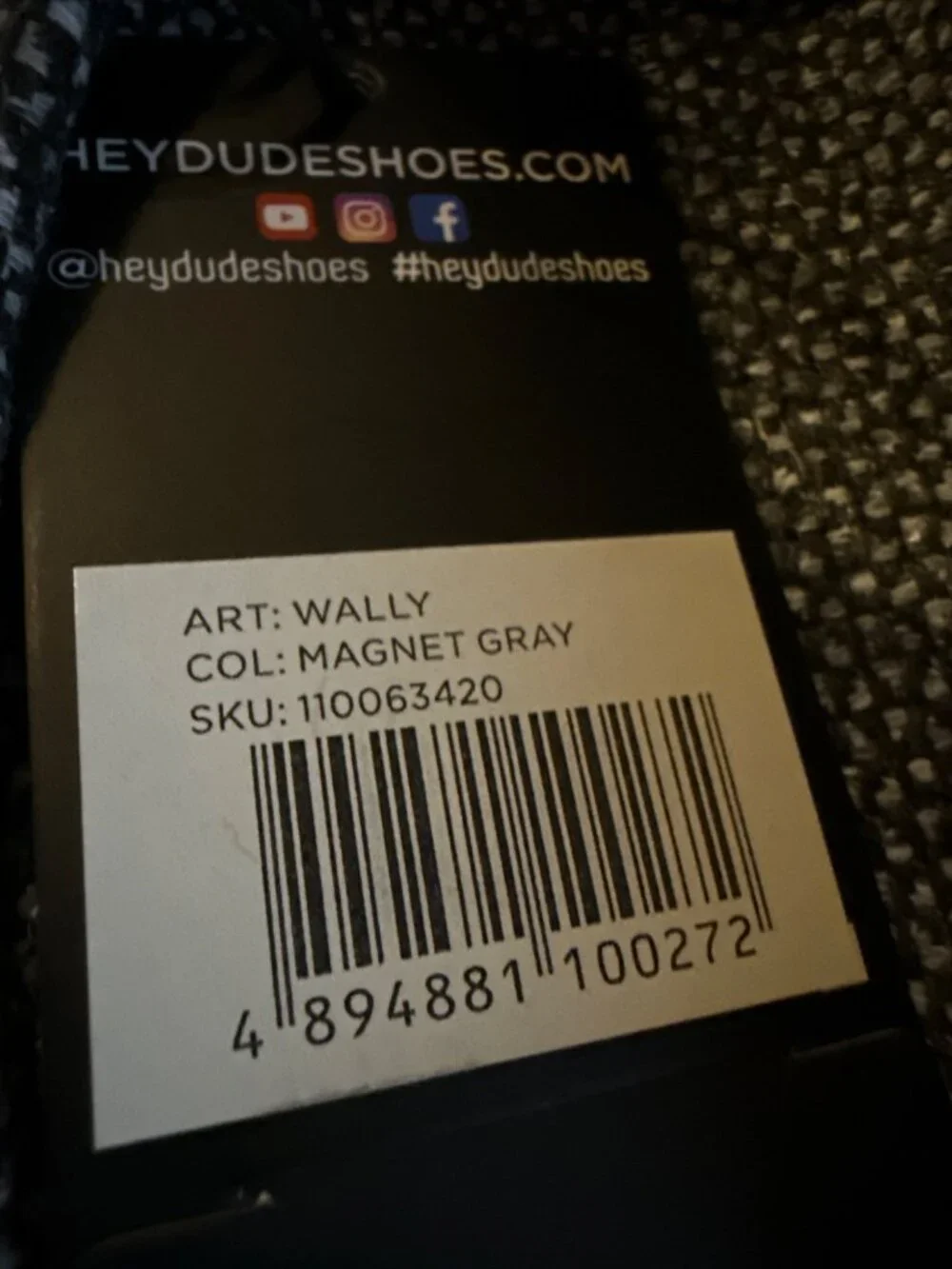 Hey Dude Men's Wally Shoes Magnet Black Grey 14 US 47 EU new with tags.